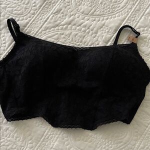 PINK Victoria's Secret Black Lace Bandeau NWT